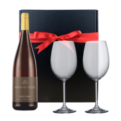 Buy Afrikan Ridge Pinotage And Bohemia Glasses In A Gift Box