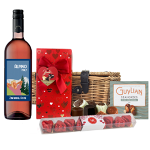 Buy Alpino Pink Zinfandel And Chocolate Love You Hamper