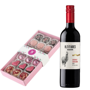 Buy Altitudes Reserva Cabernet Sauvignon 75cl Red Wine and Assorted Box Of Celebration Chocolates 235g