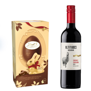 Buy Altitudes Reserva Cabernet Sauvignon 75cl Red Wine and Lindt Easter Egg 195g