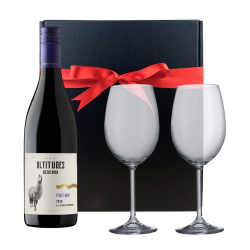 Buy Altitudes Reserva Pinot Noir 75cl And Bohemia Glasses In A Gift Box