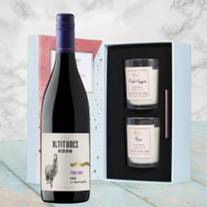 Buy Altitudes Reserva Pinot Noir 75cl Red Wine With Love Body & Earth 2 Scented Candle Gift Box