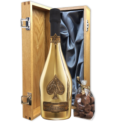 Buy Armand de Brignac Brut Gold 75cl And Chocolates Box in a Luxury box
