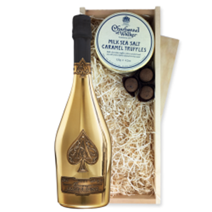 Buy Armand de Brignac Brut Gold 75cl And Milk Sea Salt Charbonnel Chocolates Box
