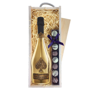 Buy Armand de Brignac Brut Gold 75cl & Truffles, Wooden Box