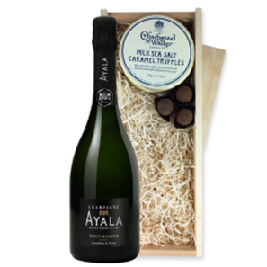 Buy Ayala Brut Majeur Champagne NV 75cl And Milk Sea Salt Charbonnel Chocolates Box