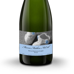 Buy Personalised Champagne - New Baby Boy Label