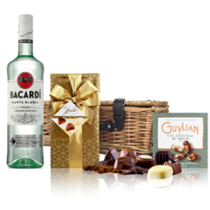 Buy Bacardi Carta Blanca Rum 70cl And Chocolates Hamper