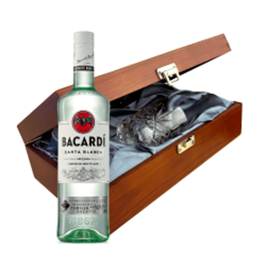 Buy Bacardi Carta Blanca Rum 70cl In Luxury Box With Royal Scot Glass