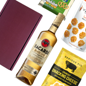 Buy Bacardi Carta Oro Superior Gold Rum 70cl Nibbles Hamper