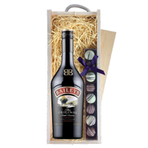 Buy Baileys Irish Cream 70cl & Truffles, Wooden Box