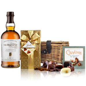 Buy Balvenie American Oak 12 year old Whisky 70cl And Chocolates Hamper