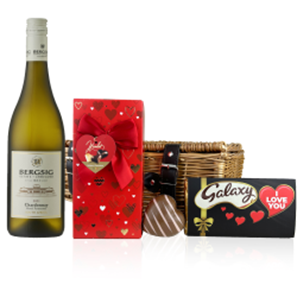 Buy Bergsig Estate Chardonnay 75cl White Wine And Chocolate Love You Mum Hamper