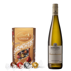 Buy Bergsig Estate Gewurztraminer 75cl White Wine With Lindt Lindor Assorted Truffles 200g