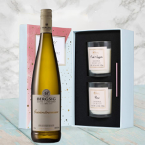 Buy Bergsig Estate Gewurztraminer 75cl White Wine With Love Body & Earth 2 Scented Candle Gift Box