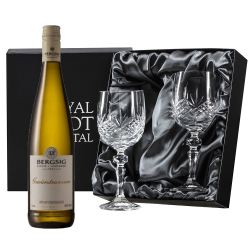 Buy Bergsig Estate Gewurztraminer 75cl White Wine, With Royal Scot Wine Glasses
