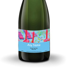 Buy Personalised Champagne - Cake & Candles Label