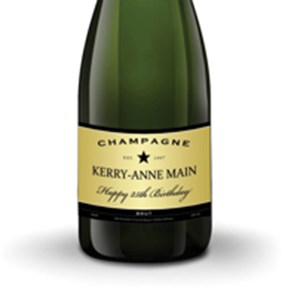Buy Personalised Champagne - Black Star