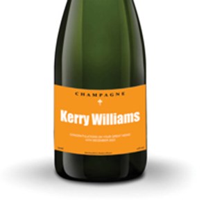 Buy Personalised Champagne - Orange Label