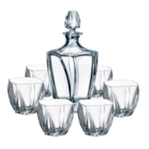 Buy Bohemia Neptune Crystal Decanter Set with 6 Neptune Glasses