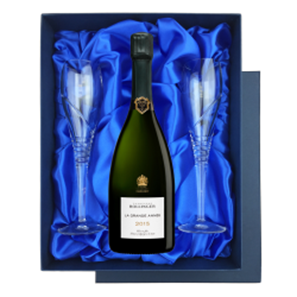 Buy Bollinger Grande Annee, Vintage, 2014 in Blue Luxury Presentation Set With Flutes