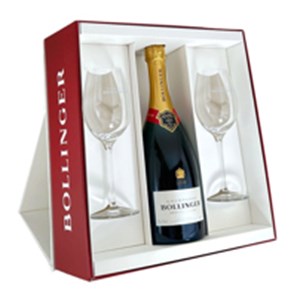 Buy Bollinger Special Cuvee Champagne & 2 Branded Flutes Champagne Gift set