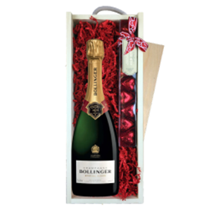 Buy Bollinger Special Cuvee Brut 75cl & Chocolate Praline Hearts, Wooden Box