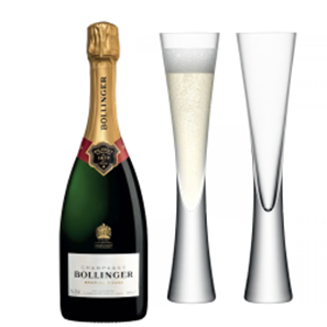 Buy Bollinger Special Cuvee Brut 75cl with LSA Moya Flutes