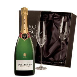 Buy & Send Bollinger Special Cuvee, NV, 75cl With Swarovski Crystal Flutes