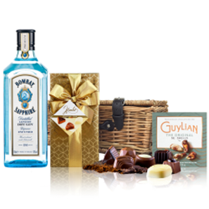 Buy Bombay Sapphire Gin 70cl And Chocolates Hamper
