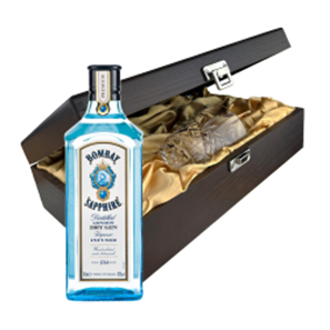 Buy Bombay Sapphire Gin 70cl In Luxury Box With Royal Scot Glass