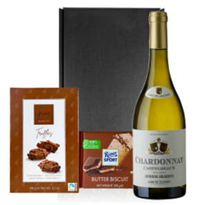 Buy Castelbeaux Chardonnay 75cl White Wine And Chocolates Gift Box