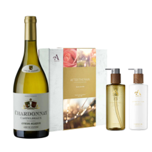 Buy Castelbeaux Chardonnay 75cl White Wine with Arran After The Rain Hand Care Set