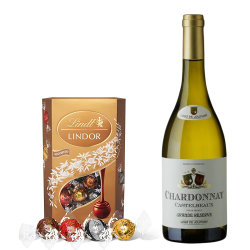 Buy Castelbeaux Chardonnay 75cl White Wine With Lindt Lindor Assorted Truffles 200g