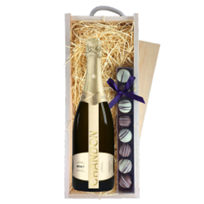 Buy Chandon Brut Sparkling Wine 75cl & Truffles, Wooden Box