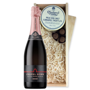 Buy Chapel Down Rose English Sparkling Wine 75cl And Milk Sea Salt Charbonnel Chocolates Box