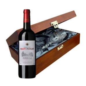 Buy Chateau Haut Pingat Bordeaux 75cl Red Wine In Luxury Box With Royal Scot Wine Glass