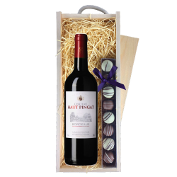 Buy Chateau Haut Pingat Bordeaux & Truffles, Wooden Box