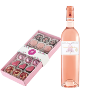 Buy Chateau la Gordonne Verite du Terroir Cotes de Provence Rose Wine and Assorted Box Of Heart Chocolates 215g