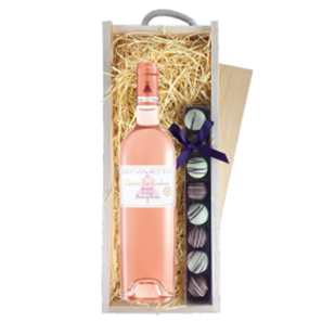 Buy Chateau la Gordonne Verite du Terroir Cotes de Provence Rose Wine & Truffles, Wooden Box