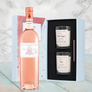 Buy Chateau la Gordonne Verite du Terroir Cotes de Provence Rose Wine With Love Body & Earth 2 Scented Candle Gift Box