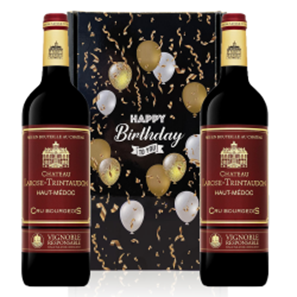 Buy Chateau Larose-Trintaudon Red Wine 75cl Happy Birthday Wine Duo Gift Box (2x75cl)