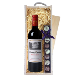 Buy Chateau Taillefer Bordeaux - Pomerol 75cl Red Wine & Truffles, Wooden Box