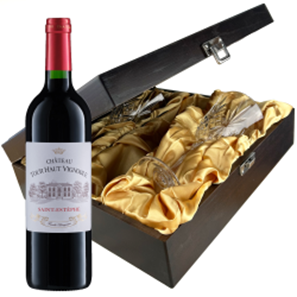 Buy Chateau Tour Haut Vignoble Bordeaux 75cl Red Wine And Glasses In Luxury Presentation Box