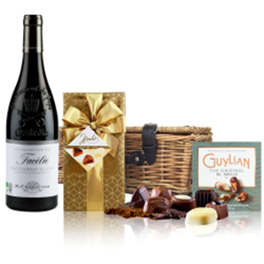 Buy Chateauneuf-du-Pape Facelie Collection Bio M.Chapoutier 75cl Red Wine And Chocolates Hamper