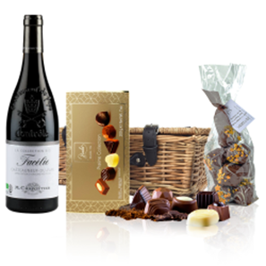 Buy Chateauneuf-du-Pape Facelie Collection Bio M.Chapoutier 75cl Red Wine And Chocolates Hamper