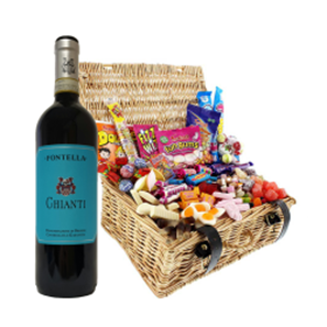 Buy Chianti Fontella DOCG 75cl Red Wine And Retro Sweet Hamper