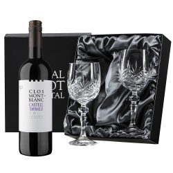 Buy Clos Montblanc  Castell Tempranillo 75cl Red Wine, With Royal Scot Wine Glasses
