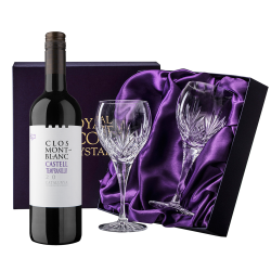 Buy Clos Montblanc  Castell Tempranillo 75cl, With Royal Scot Wine Glasses