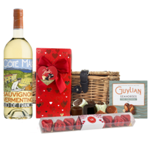 Buy Cote Mas Blanc Sauvignon Vermentino 75cl White Wine And Chocolate Love You Hamper